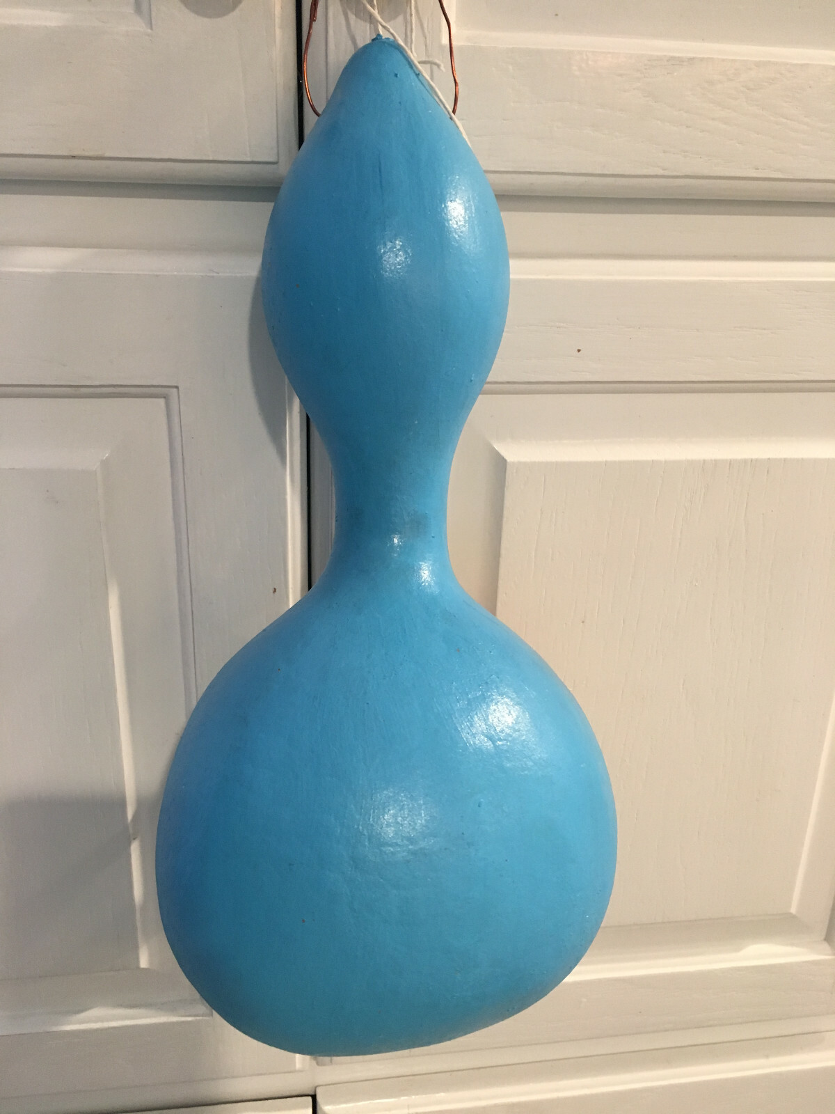 New hand painted & signed large GOURD BIRDHOUSE bird on a sunflower