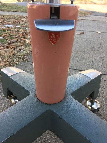 Vintage AO American Optical Company Industrial Lab Medical Stool Swivel Pink