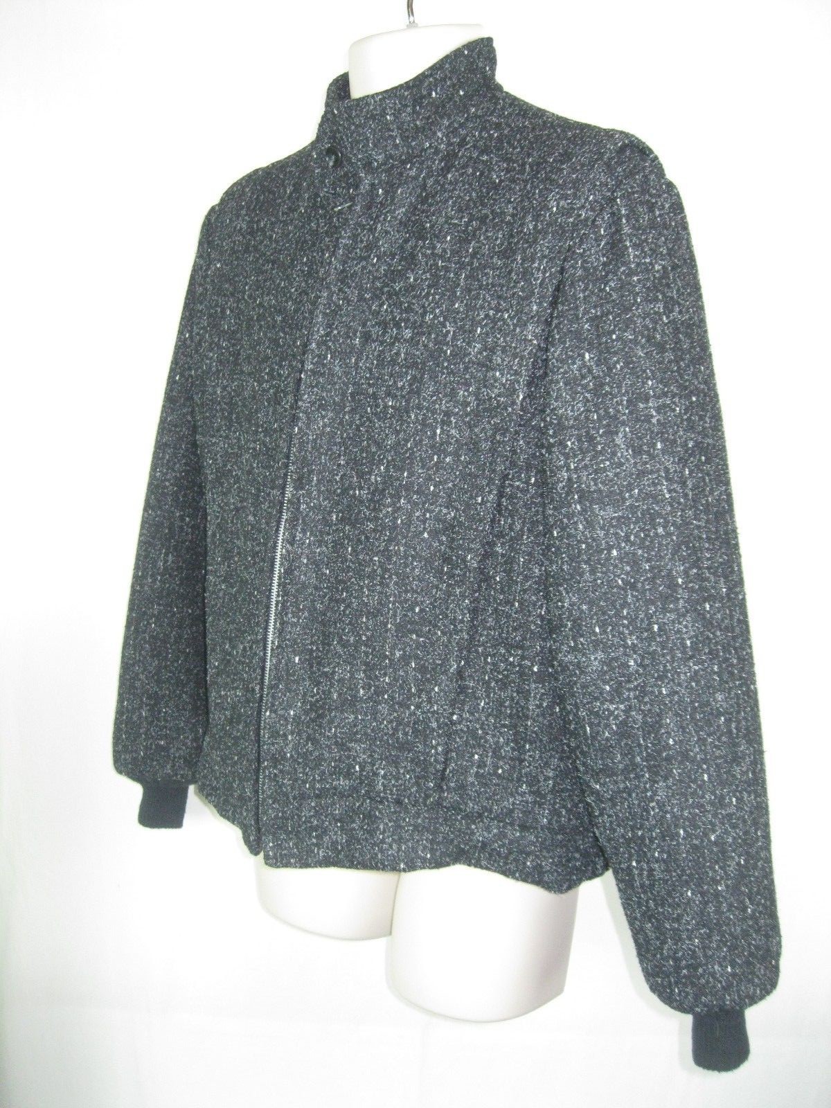 Vintage Cal-Jac men's Black fur lined jacket made in USA LG Vintage Cal-Jac men's Black fur lined jacket made in USA LG