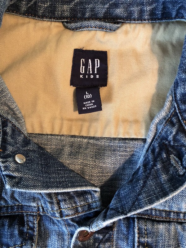 GAP KIDS Trucker Denim Jean Jacket Children Size L (10) Medium Wash