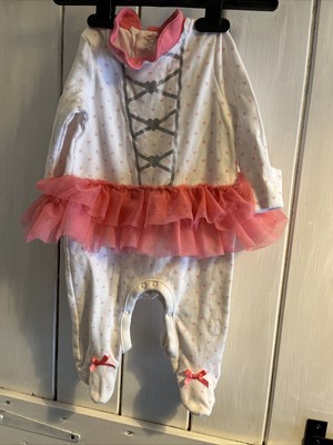 TU Baby Girls 0-3 Months Pink Long Sleeved Tutu Ballet Themed Outfit