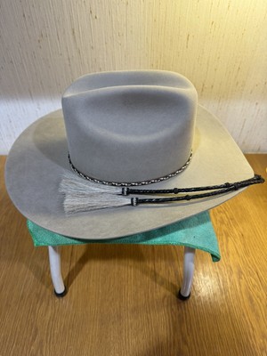 NWOB Bailey Beaver Cowboy Hat 3X-XXX w/Horsehair Stampede String 7 1/4