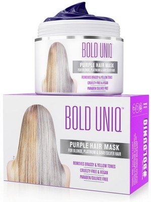Bold Uniq Purple Hair Mask - Toner For Blonde, Platinum, Bleached, Silver, Gray,