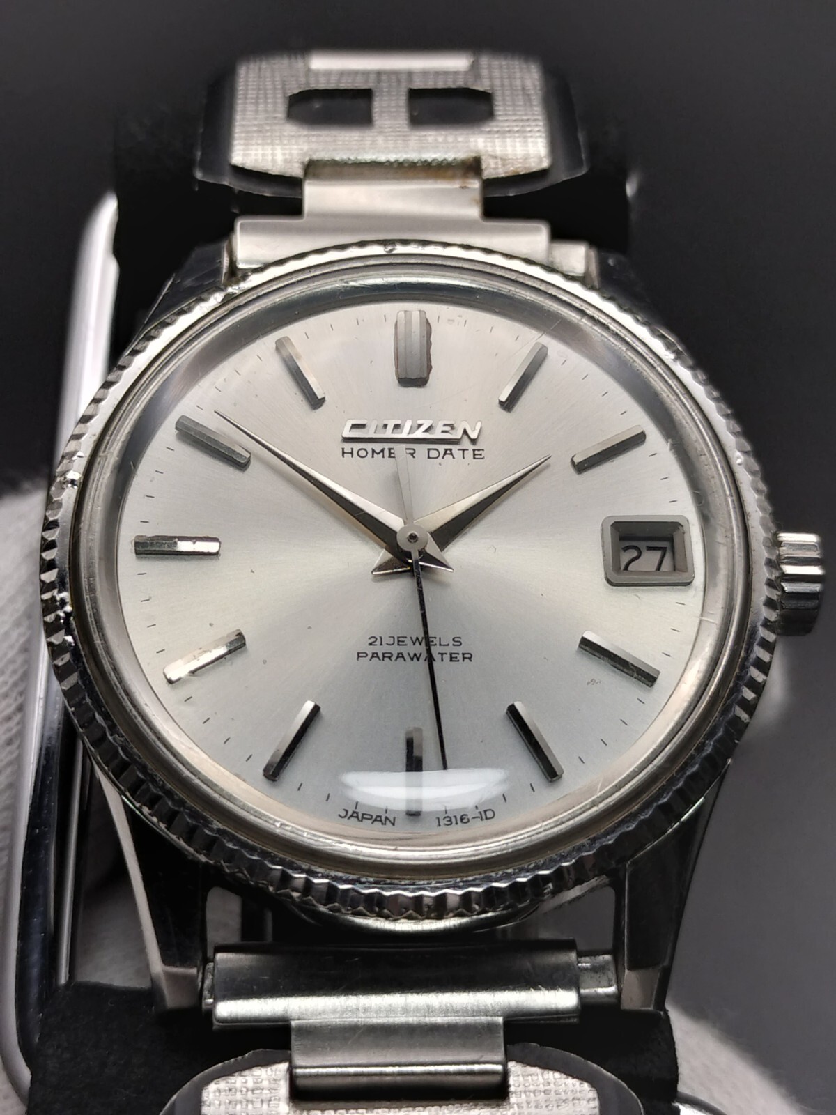 Vintage CITIZEN HOMER DATE 17 Jewels PARAWATER Hand-wound