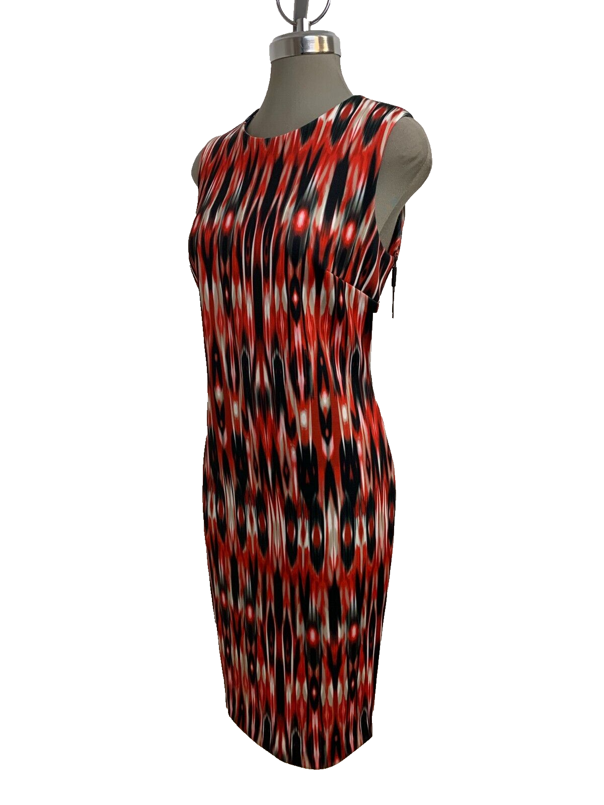 НОВОЕ элегантное огненно-красное платье-футляр для подводного плавания Calvin Klein, женский размер 10