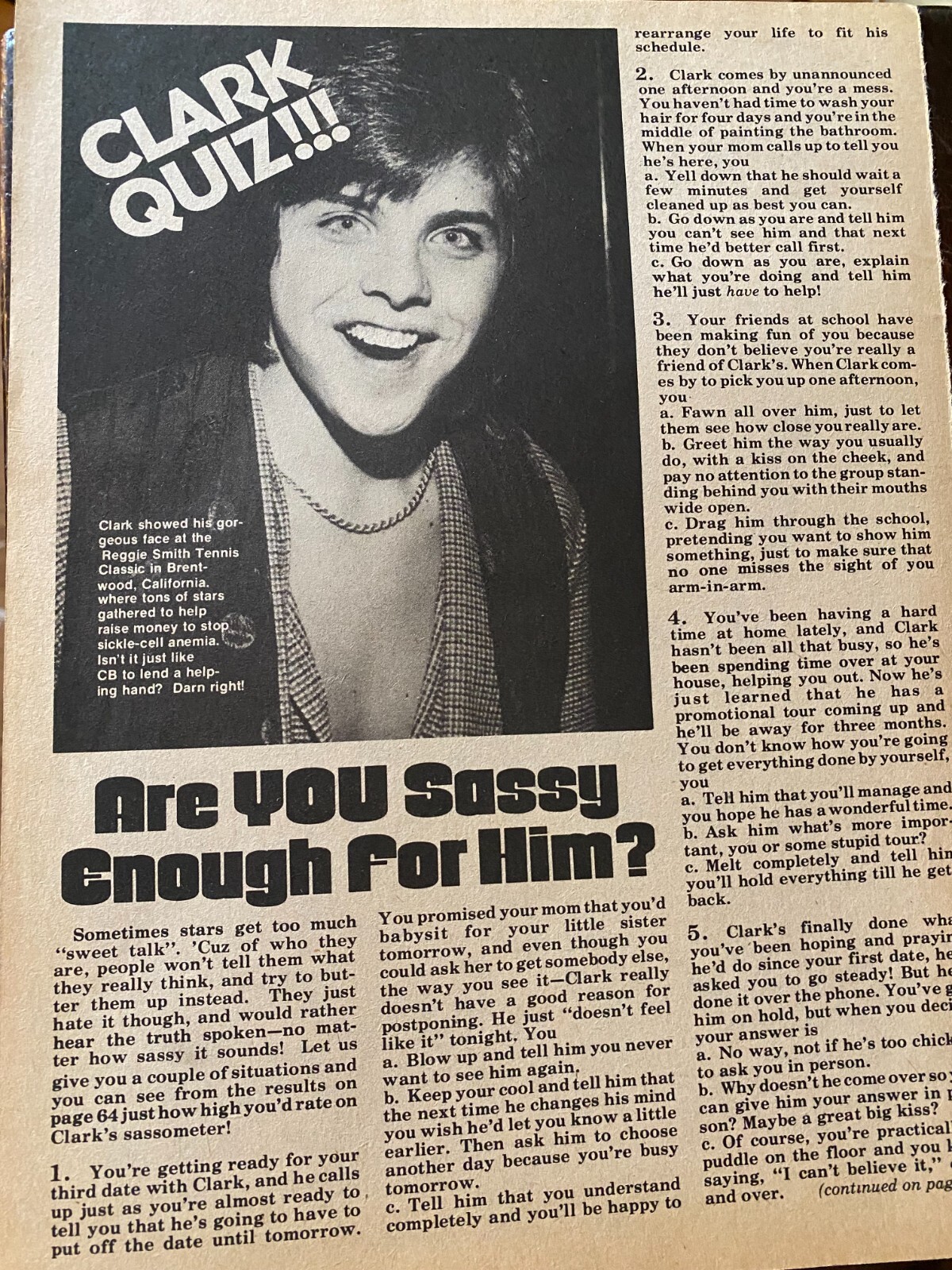 Clark Brandon, Full Page Vintage Clipping | eBay