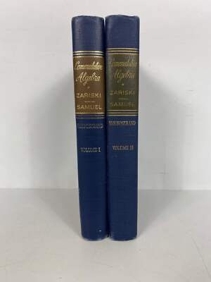 2 Vol Set: Commutative Algebra (I & II) Zariski/Samuel 1958-60 HC