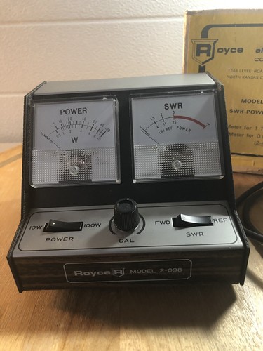 Vintage Royce Model 2-098 Watt & SWR Power Meter 10-100, Ham Radio