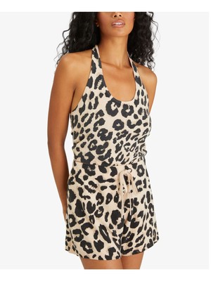 Женский бежевый укороченный топ SANCTUARY без рукавов в рубчик с эластичной резинкой на бретелях размера плюс 2XL