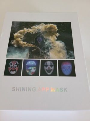 Shining App Controlled Halloween Mask LED Bluetooth Compatible 3 AA Battery 