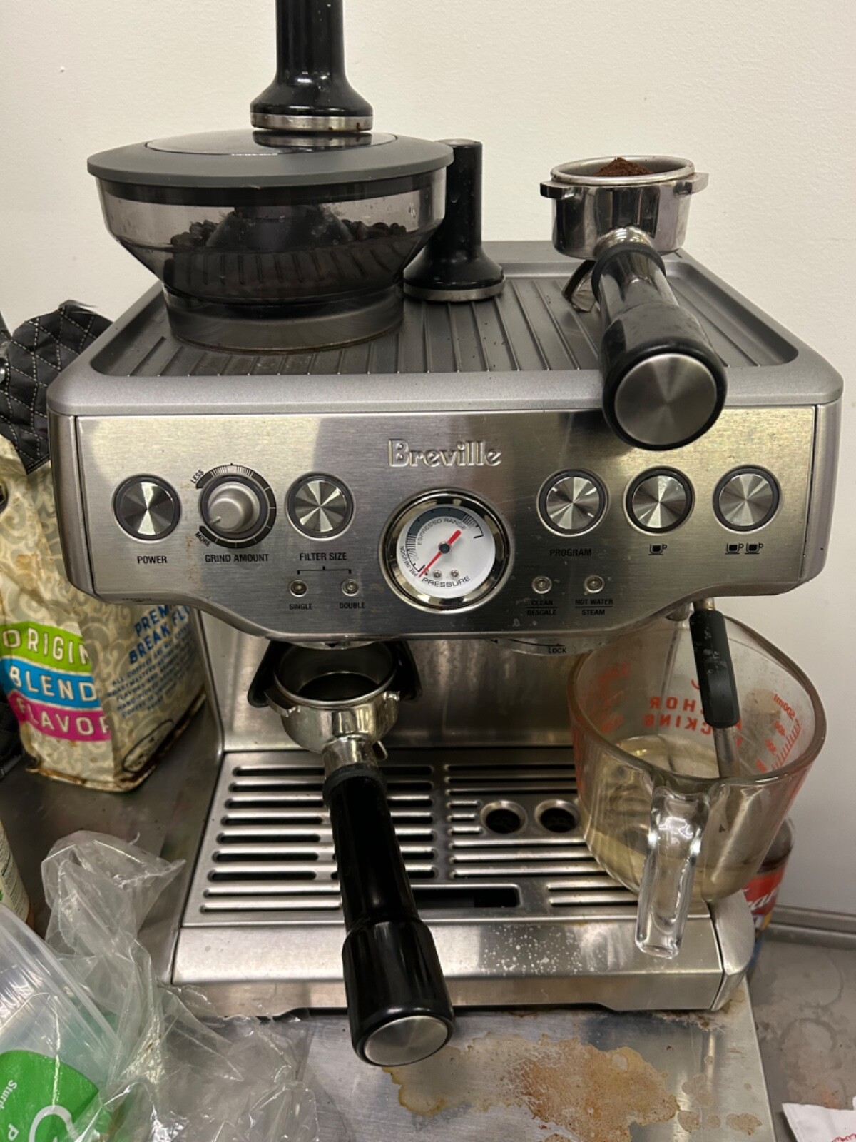 Breville the Barista Express Espresso Machine - Brushed