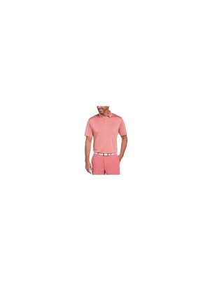 HYBRID APPAREL Mens Single Feeder Coral Striped Classic Fit Polo M