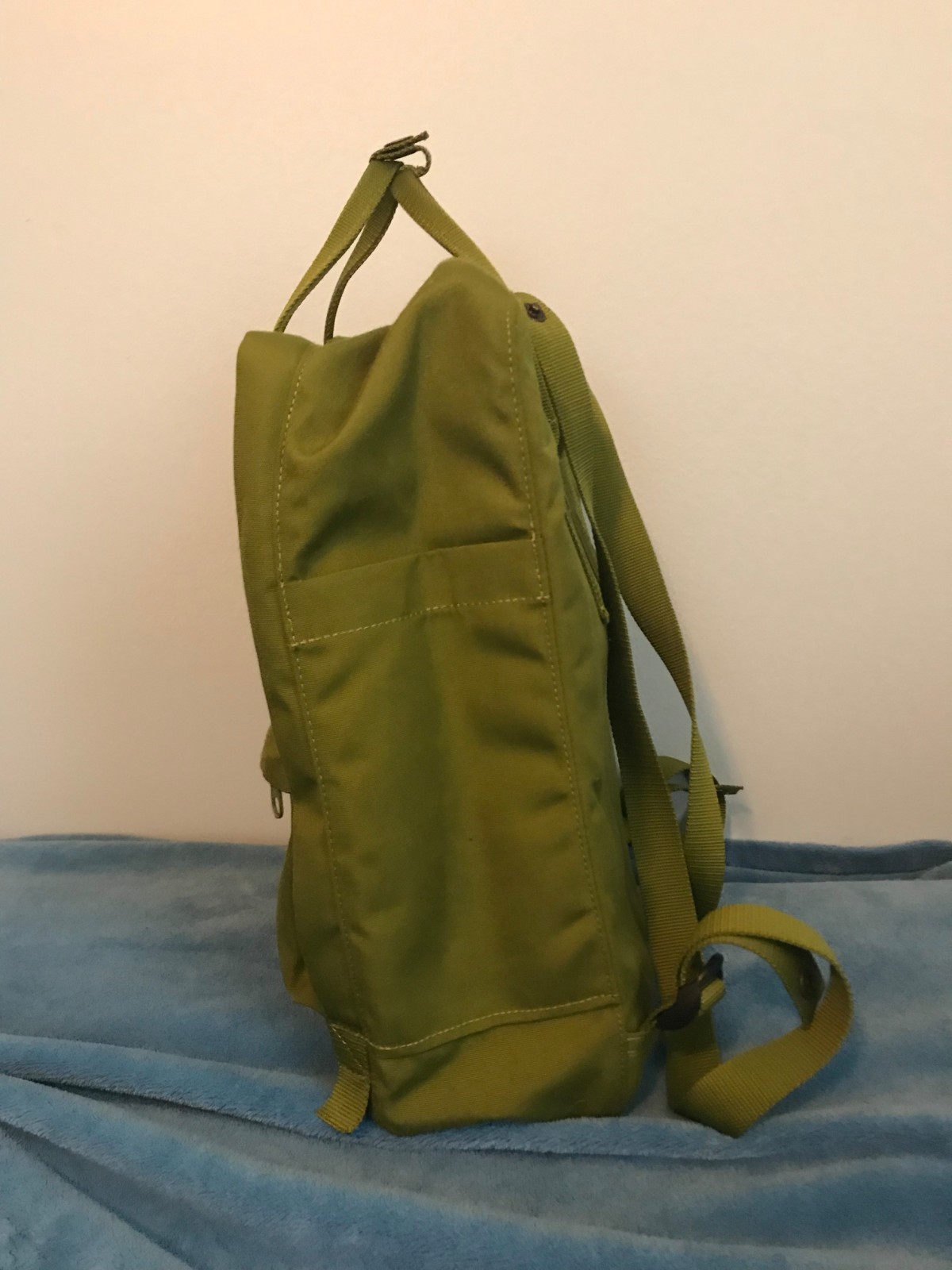 fjallraven kanken backpack 16l, re-kanken in spring green