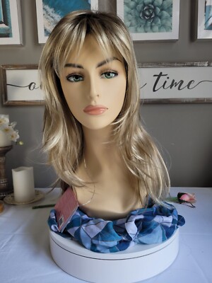 PEACE Estetica Designs Lt Blonde Rooted RH1488RT8 X-Long Wavy Bangs Princess Wig