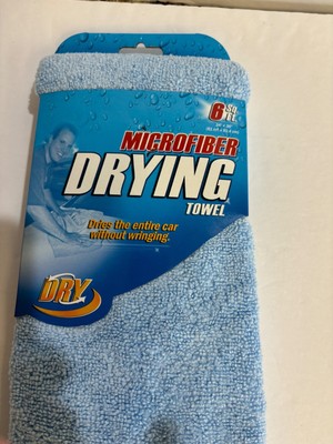 Auto Drive Microfiber Car Drying Towel 6SQFT, Super Absorbent Light Blue 24 x36 