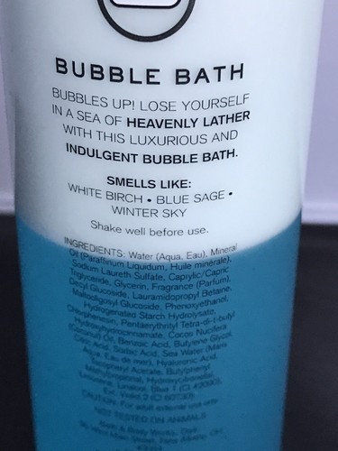 New Bath & Body Works Doubly Bubbly Cloud Bubble Bath Electric Sky Blue 12oz