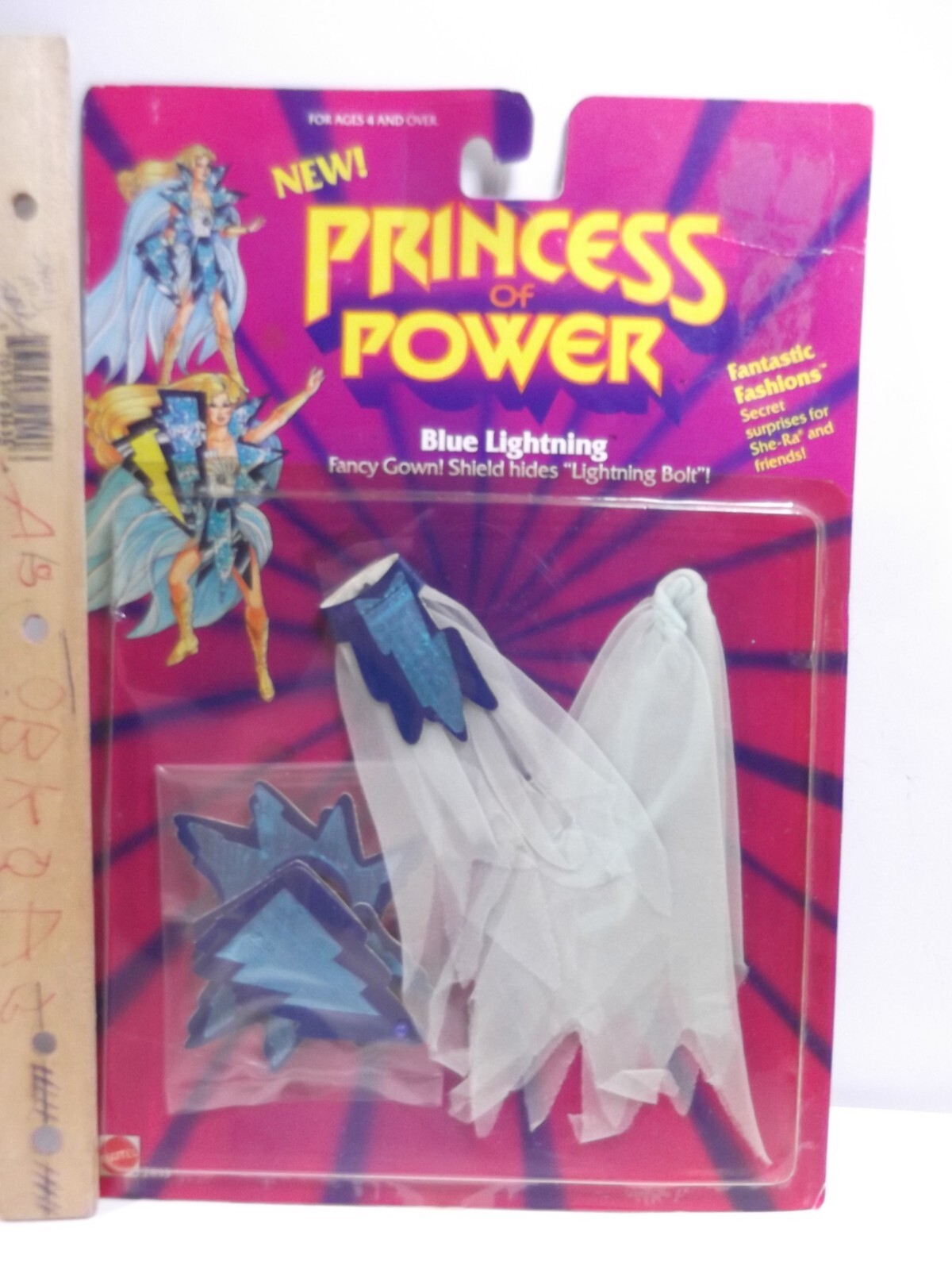 Vtg 1980's Princess of Power She-ra doll Fantastic Fashions Blue Lightning Moc