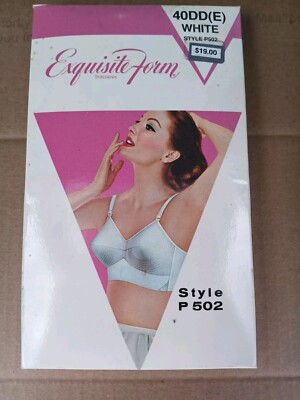 Vintage Exquisite Form Bra White 40dd Bullet Cone Style P502  New in Box