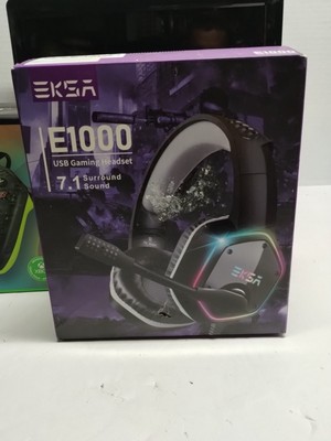 EKSA E1000 USB Gaming Headset - PS4 PC MAC - 7.1 Surround - Pouch Included