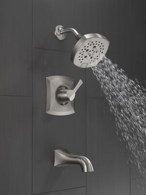 Delta Pierce Tub/Shower Trim w/ Valve Brushed Nickel-Certified Refurbished