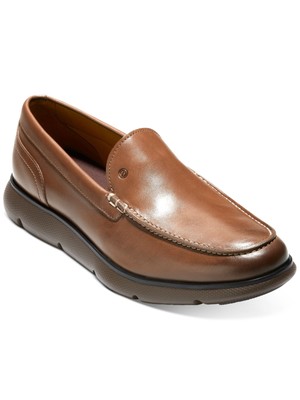 

Мужские коричневые легкие кожаные лоферы без шнуровки COLE HAAN 7,5 м с Zergrand Toe, Коричневый, C34301