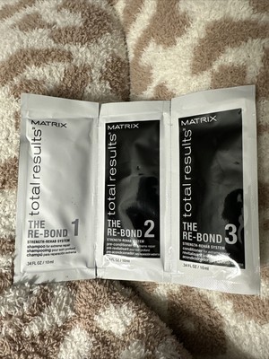 2! Matrix Total Results The Re-Bond Hair Treatment System Sample Pack .34 Oz Ea