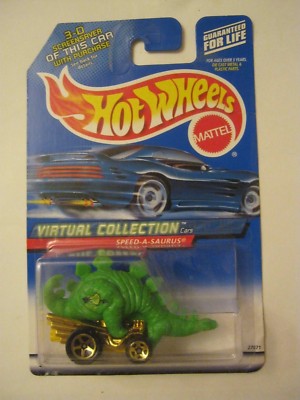 Hot Wheels Virtual Collection Green Speed-A-Saurus Tall Card #104 (017-1)