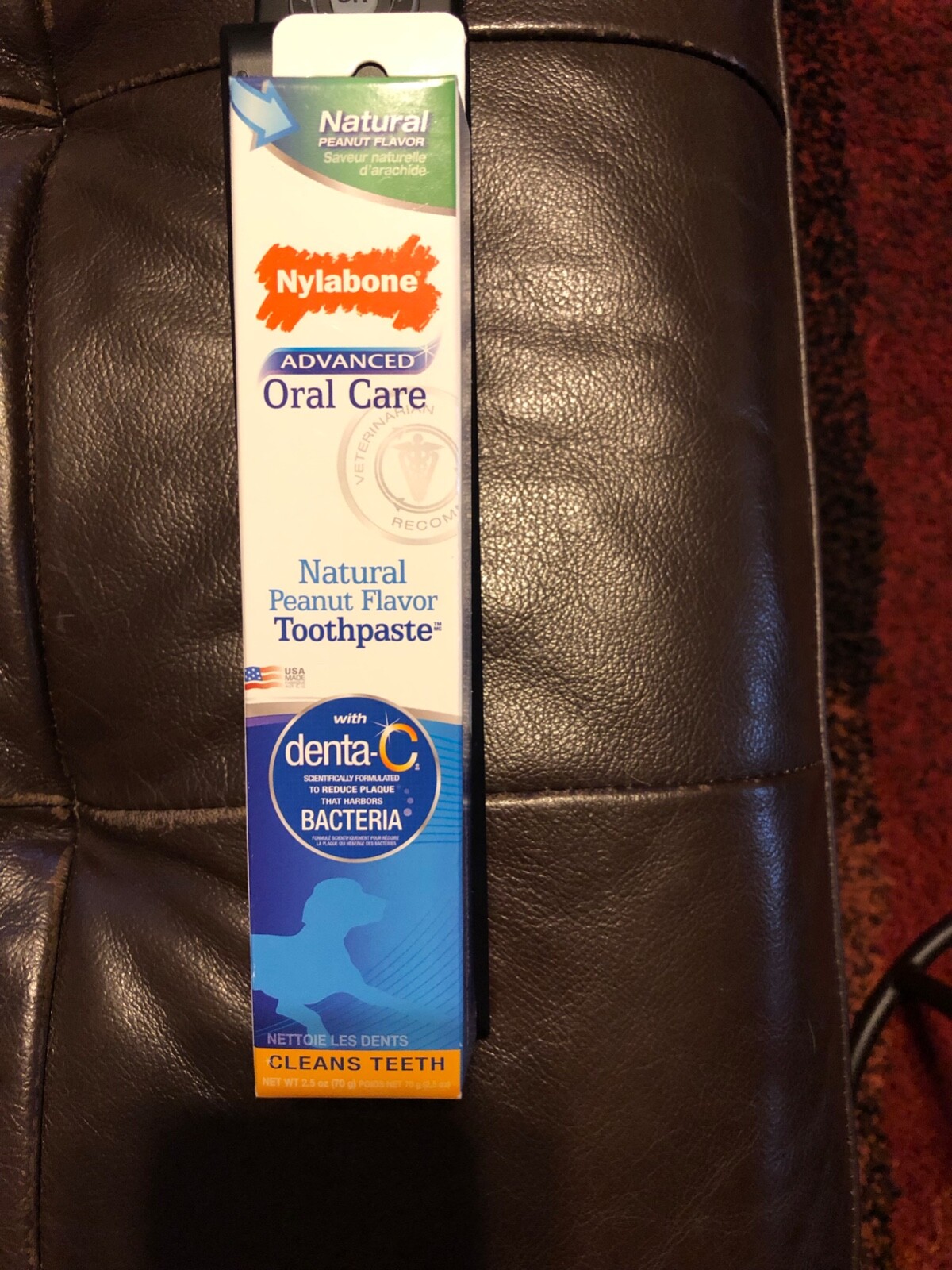 Nylabone Advanced Oral Care 2.5oz Peanut Flavored Natural Dog Toothpaste New