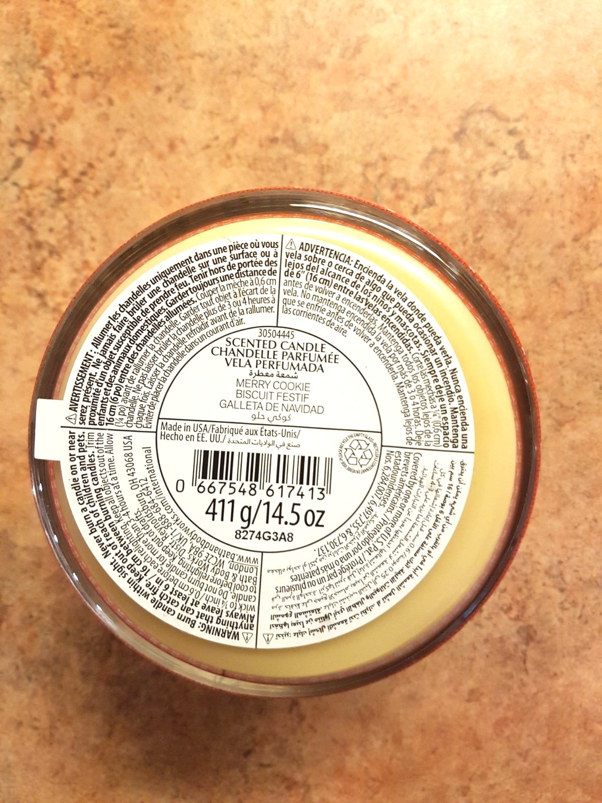 1 BATH & BODY WORKS MERRY COOKIE 14.5 OZ 3 WICK SCENTED CANDLE