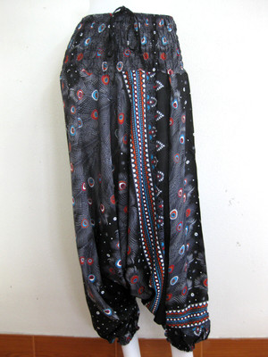 New Ladies Harem Pants Baggy Bohemian Boho Hippie Aladdin Yoga Genie Trousers HT