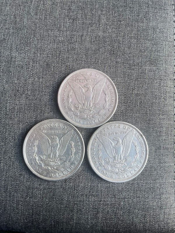 1880- Morgan Silver Dollar 1889-Morgan Silver Dollar 1921- Morgan Silver