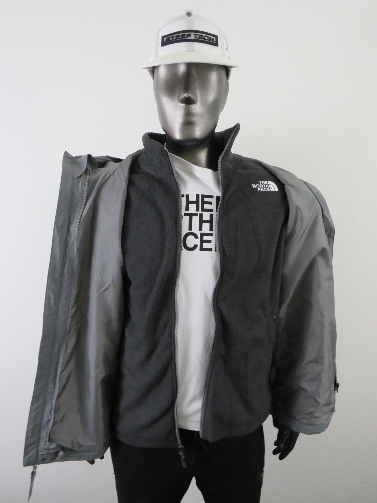 Mens The North Face Toro Peak Triclimate Waterproof Rain Hooded Jacket - Grey