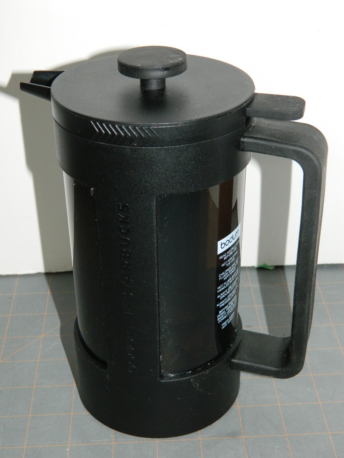 Black Plastic Beaker Locking Lid Free Ship