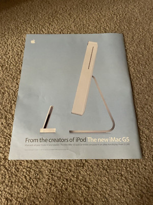 Vintage 2004 APPLE iPOD & APPLE iMAC G5 COMPUTER PRINT AD