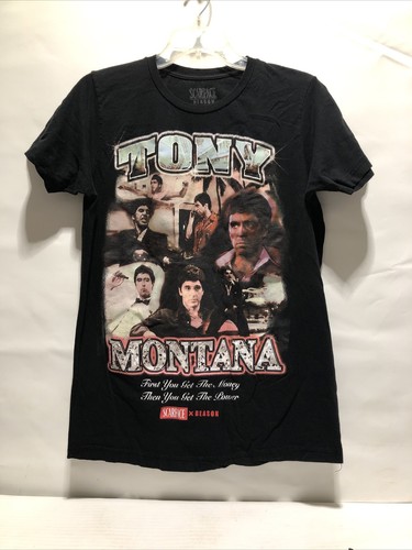 Reason X Scarface Tony Montana T-Shirt Shirt Black Men's