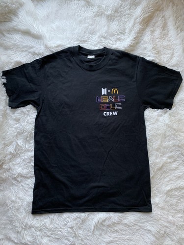 BTS X McDonald's Crew Black T-shirt Size Medium | eBay