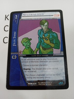 VS. System TCG Marvel 2006 Xmen Neutralized Plot Twist MXM-075