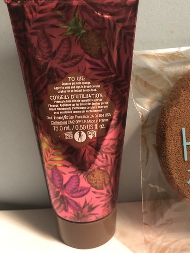 Benefit Hoola Zero Tanlines Allover Body Bronzer Travel Size W/sponge *NEW*