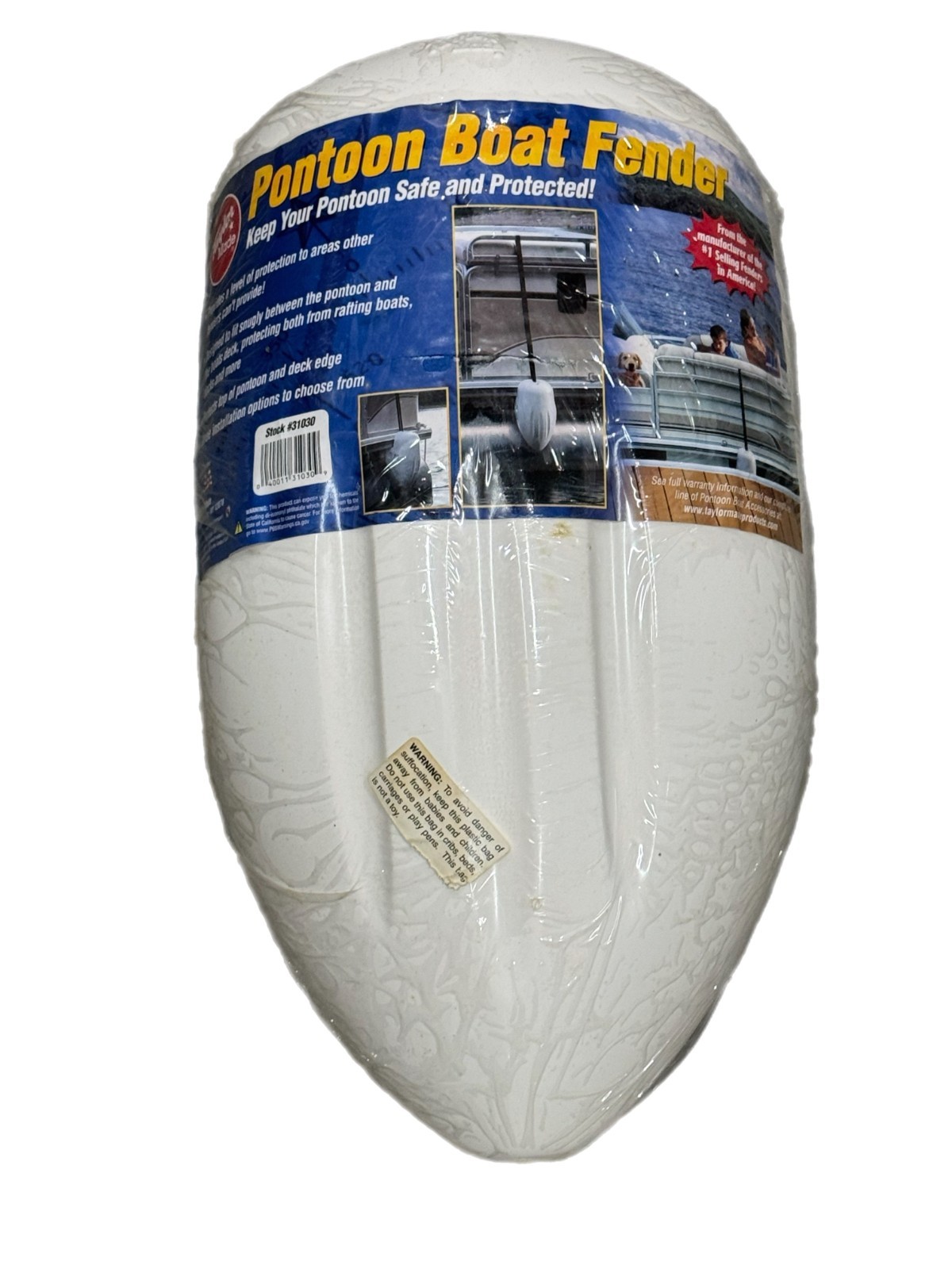Taylor Made White Pontoon Boat Fender  31030