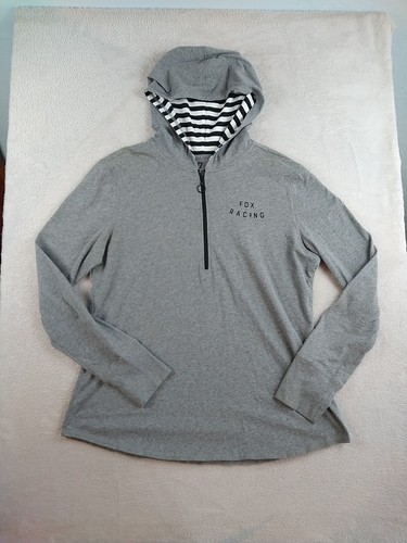 Fox Airline Racing Sweater Womens XL Long Sleeve 1/2 Zip Hoodie