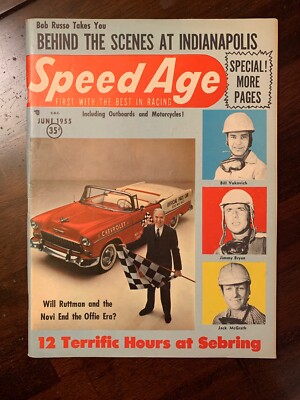 Speed Age June 1955 Edition Automotive Magazine
