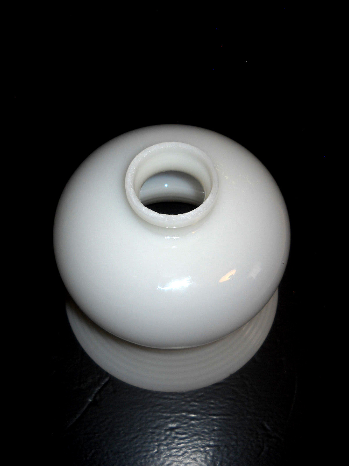 Large 8'' Vintage Art Deco White Torchiere Milk Glass  Lamp Shade