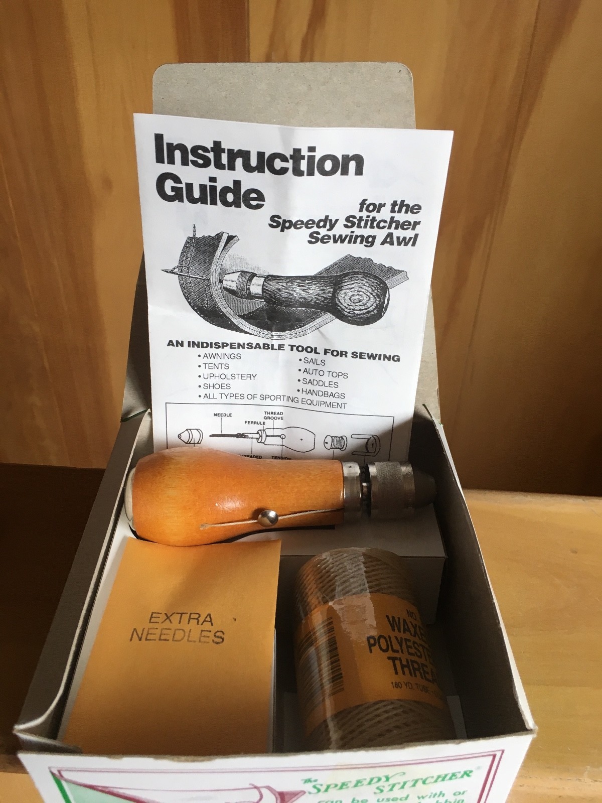 The Speedy Stitcher, SEWING AWL KIT for sewing any heavy material NEW