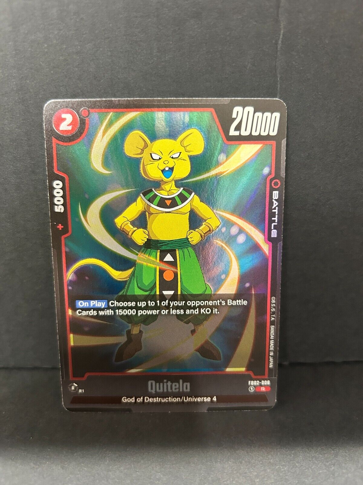 Quitela FB02-008 Rare Dragon Ball Fusion World Blazing Aura Quitela FB02-008 Rare Dragon Ball Fusion World Blazing Aura