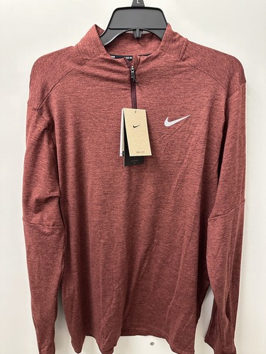 Pre-owned Nike 4- Element Mens Dri-fit 1/2-zip Running Top Shirts Dd4756, Black, Gray + In Obsidian/game Royal/heather