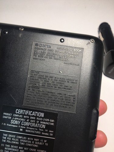 sony car discman cd player D-830K bass boost