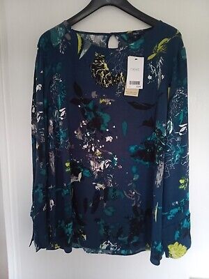 Lovely Next Blue Multi Top. Size 20. New With Tags.