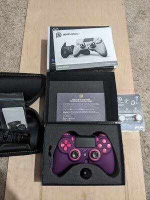 SCUF IMPACT PRO:Gaming Controllers for PS4 and PC - Black/Purple/Pink & EMR Key 