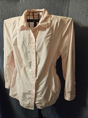 Tommy Hilfiger Women's Light Pink Soft Button-Up Collard Office Blouse Size 18