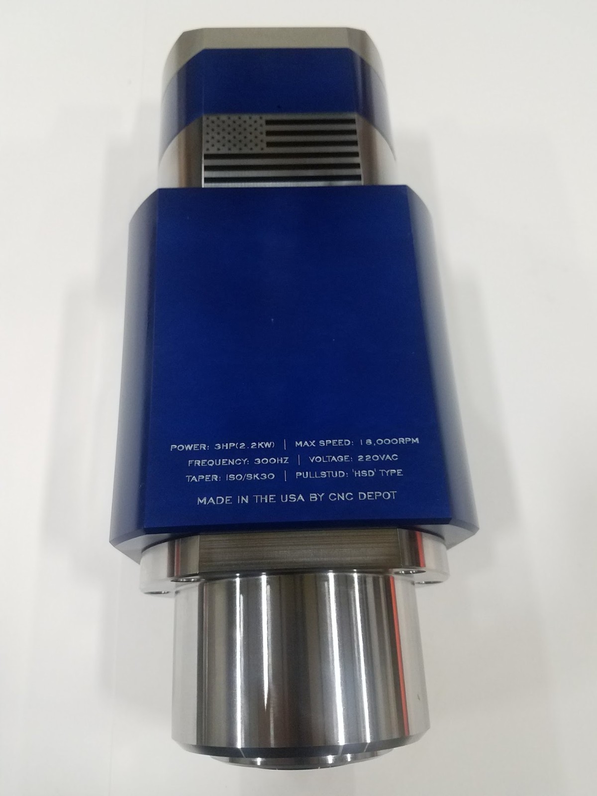 S30 3hp 2.2kw 18,000rpm ISO30 220V ATC CNC Router Machine Spindle, USA MADE!